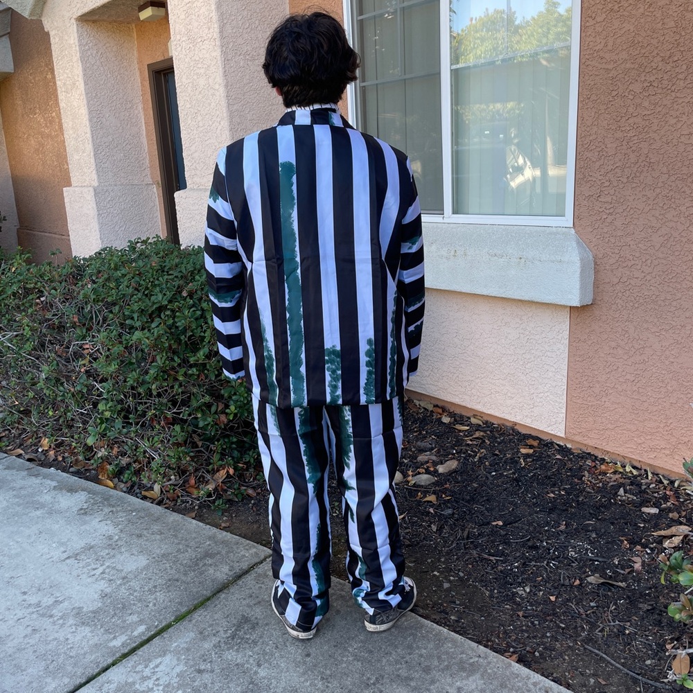 (NLA) 🛍️ NWT! Beetlejuice Halloween Suit Blazer, Pants, & Shirt Cosplay Costume - Picture 8 of 10